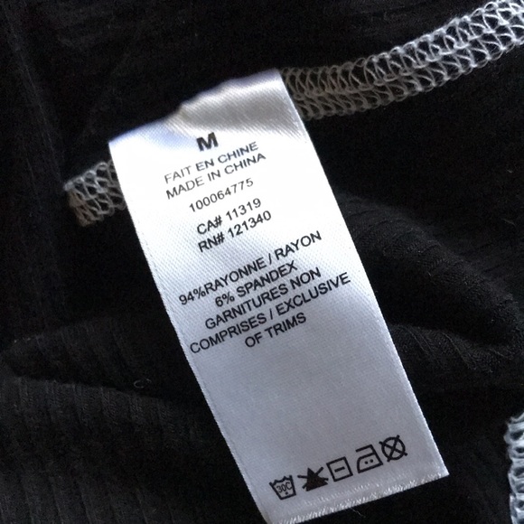 Garage, Medium black long sleeve cropped shirt - Picture 5 of 6